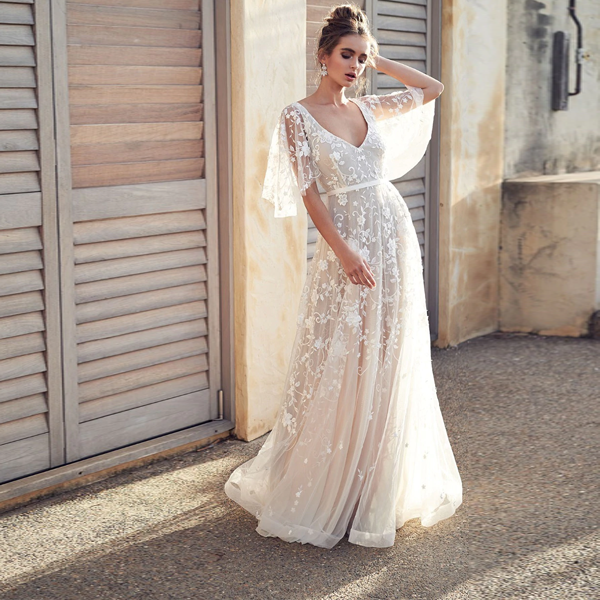 Wanderlust Bohemian Bride Dress - 2 Love One