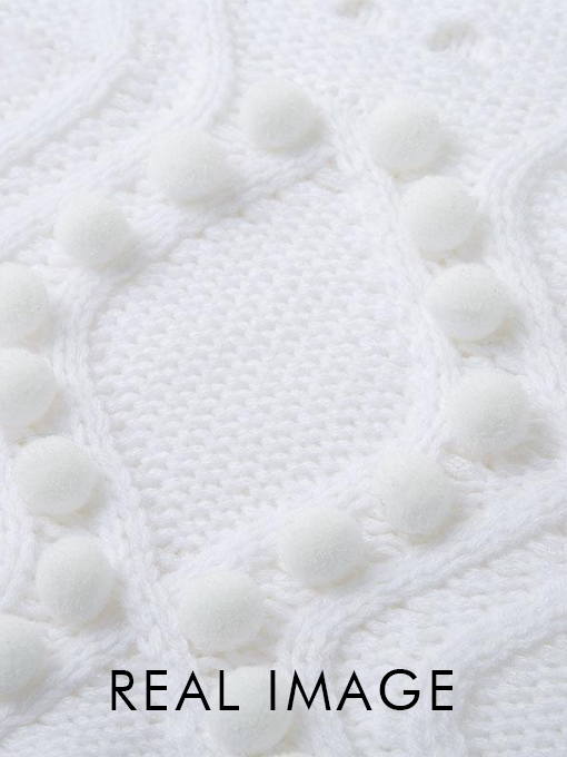 White Dreamin&#39; Hollow Out Knit Top - 2 Love One