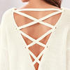 Willow Lace Up Backless Sweater - 2 Love One