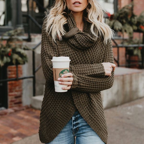 &quot;Calantha&quot; Asy Hem Knit Sweater - 2 Love One