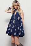 Retro Print Swing Tunic in Navy - 2 Love One